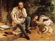 Gustave Courbet Pierre-joseph Prud'hon and His Children oil painting picture wholesale
